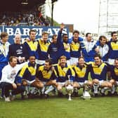 CLASS OF 92: Leeds United show off the old First Division title back in 1992. Picture: Getty Images