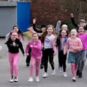 Friarage School pupils had a special pink day in aid of brain tumour research month in memory of former pupil Jessica Saye.