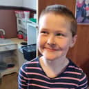 Lilly Thompson after her head shave.