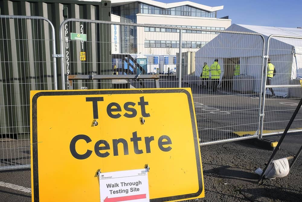 The coronavirus test centre on William Street Coach Park. Picture: JPI Media/ Richard Ponter