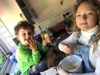 Saskia and Magnus have all fallen to what they believe is coronavirus. Picture: Frances Simpson