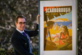 Andrew Clay with one of the classic seaside posters