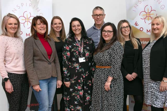 From left: Fran Kitson, Gillian Stott, Kelly Dunn, Angela Starkey from Beyond Housing, Mark Asquith from Asquith Accountants, Ruth Yoxon and Rebecca Gibson from GI Group