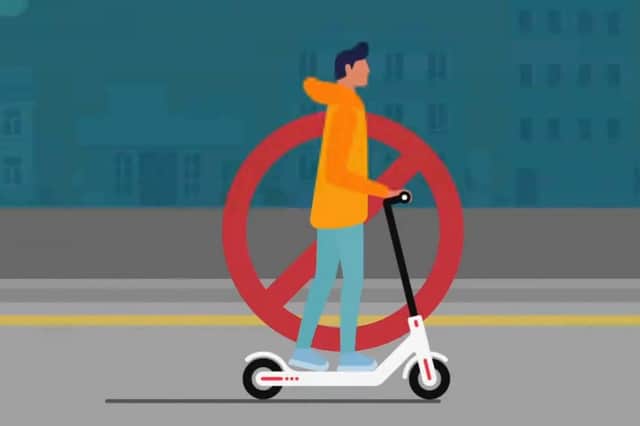 While people can legally buy an e-scooter, it is against the law to ride their own scooter on the road, cycle lane or pavement.