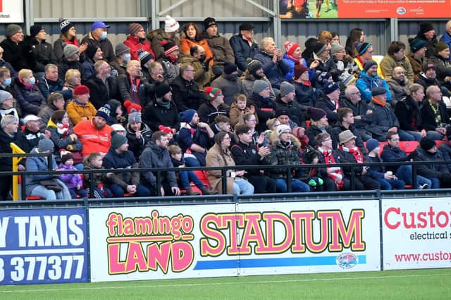 The Boro supporters at the 1-1 draw against Morpeth Town.
Photo by Richard Ponter