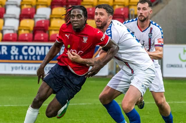 Dan Rowe in action against York City