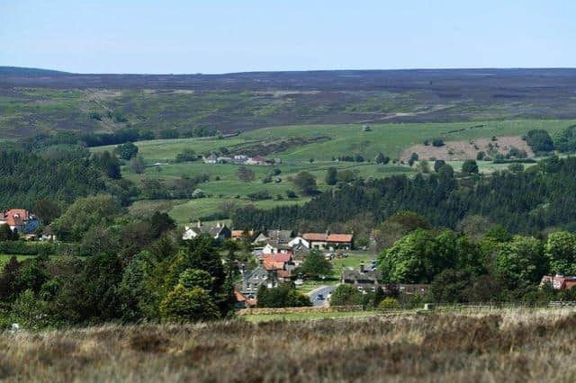 An overview of the village of Goathland, near Whitby.