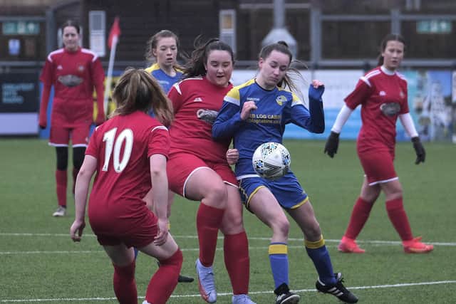 Scarborough Ladies Under-18s in action at home to Brayton Belles.

Photos by Richard Ponter