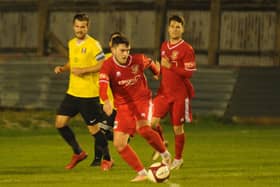 Flynn McNaughton notched for Brid Town at Lincoln United in the NPL Division East

Photos by Dom Taylor available to order by emailing s70dom@gmail.com or on Facebook at DT Sports Photographs