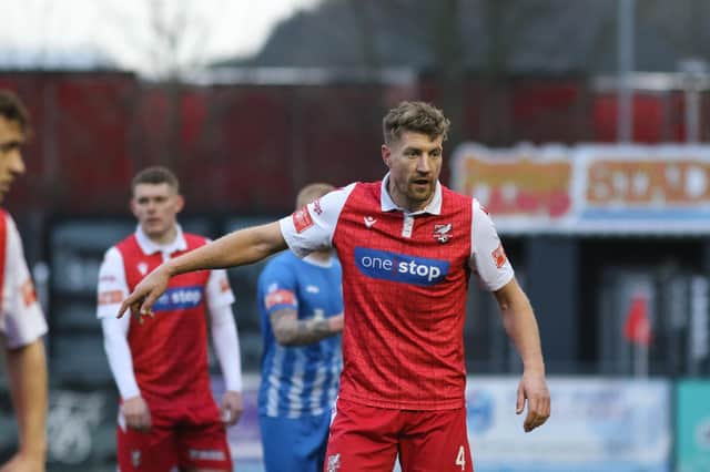 Simon Heslop was man of the match for Boro in the 2-1 win against Buxton