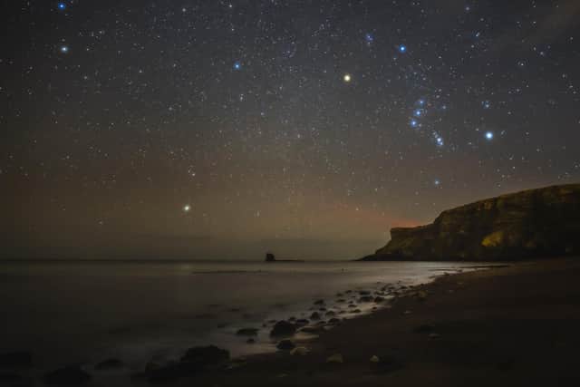 Orion over Saltwick Bay, Whitby.