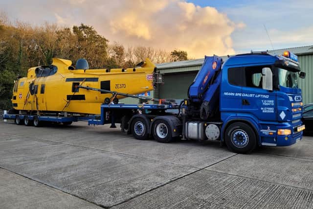 A third Sea King arrived at the site this week