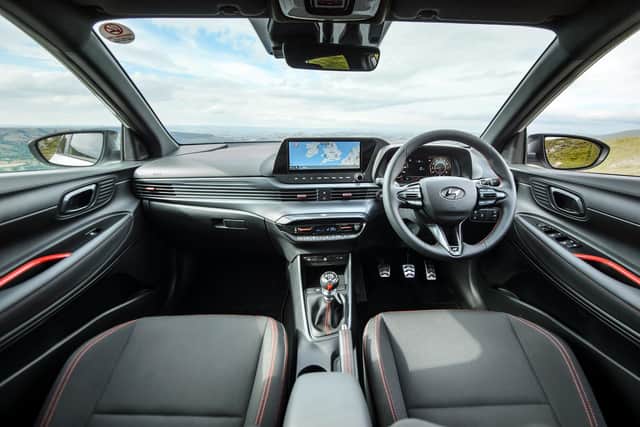 The smart, roomy interior of the i20