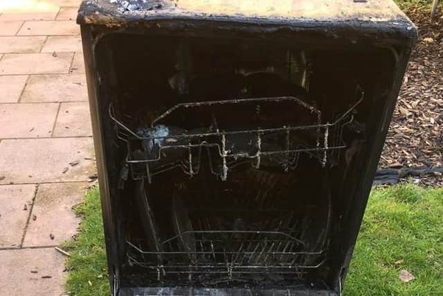 The fire service is reminding residents about the dangers of white goods. Photo courtesy of Humberside Fire and Rescue Service