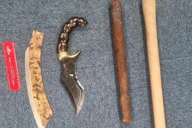 An array of weapons was seized from a Bridlington address this morning (Friday, January 14). Photo courtesy of Humberside Police