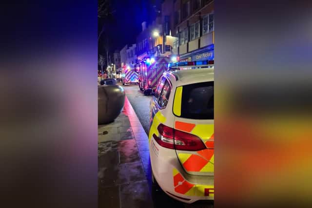 A large emergency response rushed to the scene on Westborough after a fire at Scarborough's Balmoral Centre. (Photo: North Yorkshire Police)