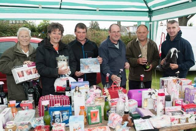 Running the Flamborough Sports Club Tombola as people visit the Flamborough Gala in 2014. (nbfp-msh1432y039)