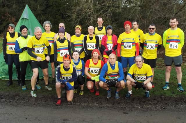 The Scarborough AC team at the Sledmere meeting of the East Yorkshire Cross Country League