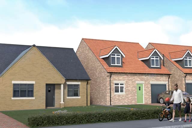 An artist's impression of the development which will be on land situated off Driffield Road in Kilham.
