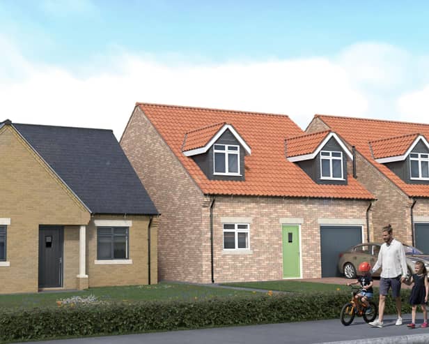 An artist's impression of the development which will be on land situated off Driffield Road in Kilham.
