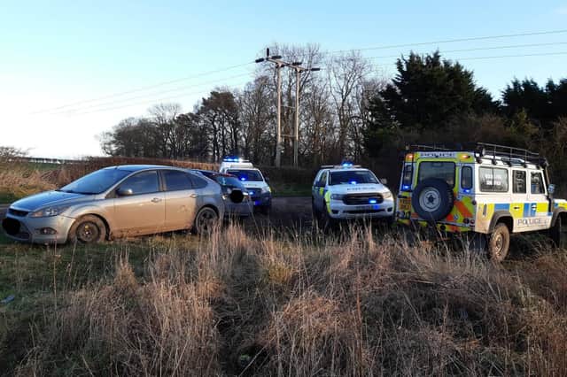 Police officers were quickly on the scene and seized a vehicle during the operation at Haisthorpe.