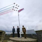 In 2020 a flag-raising ceremony took place in Scarborough, with the Red Arrows flying over. (Photo: Corporal Alex Scott)
