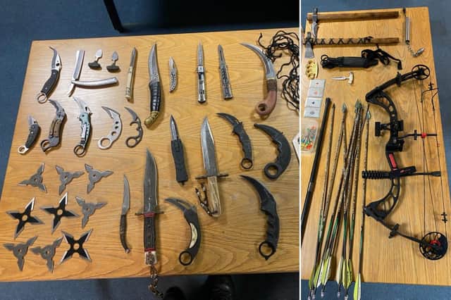 An arsenal of weapons has been seized by police in Scarborough. (Photo: North Yorkshire Police)