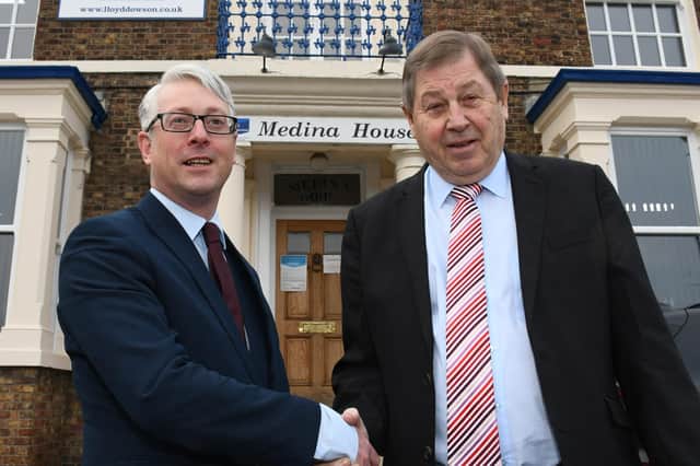 Sean Maloney is pictured with David Dowson (chairman of Lloyd Dowson).