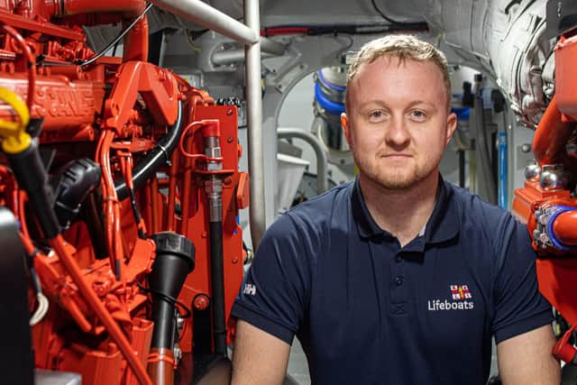 Lifeboat mechanic AJ Shepherd said lifeguarding is a rewarding role. Photo courtesy of the RNLI