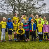 The Bridlington Road Runners Juniors line up before their cross-country race