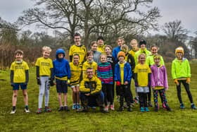 The Bridlington Road Runners Juniors line up before their cross-country race