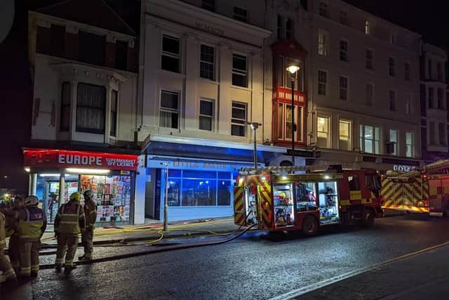The fire caught hold in the store room of a neighbouring souvenir shop