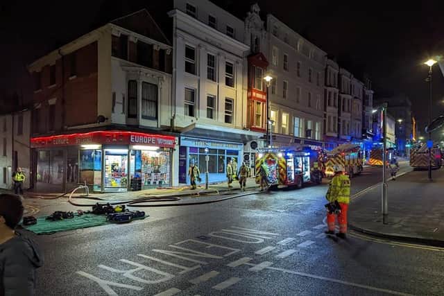 Fire engines came from across the area