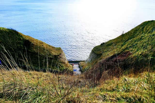 This great picture at the Sewerby Steps was snapped by Aled Jones.