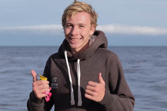 Scarborough AC youngster Ozzy Stringers took pat in the North Yorkshire schools cross country championships