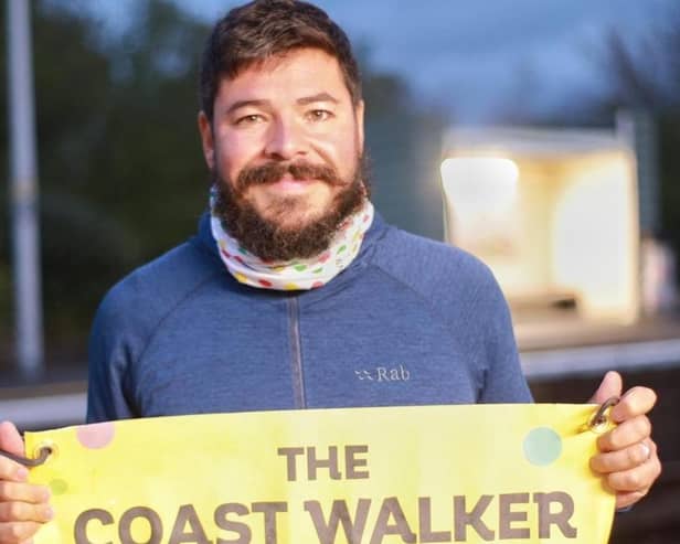 Chris Howard, who is hoping to walk 11,000 miles during his epic journey, is raising money for the Children in Need appeal.