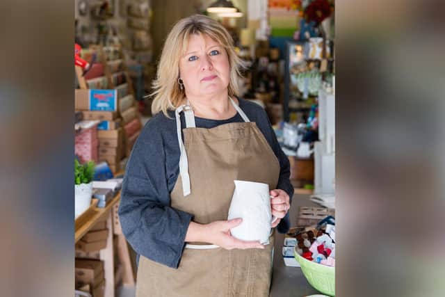 Liz Kemp in her Malton store.