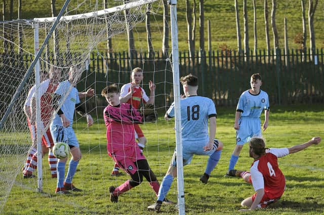 Westover Wasps' number 4 scores in the 7-0 win at Newby
Photo by Richgard Ponter