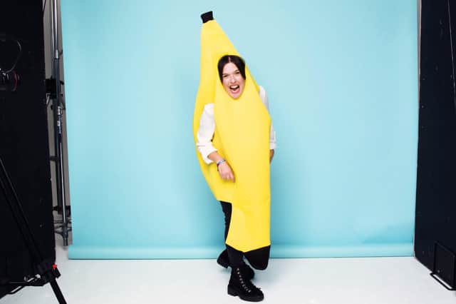 Comedian Rosie Jones in the new Red Nose Day sketch. Photo courtesy of www.comicrelief.com