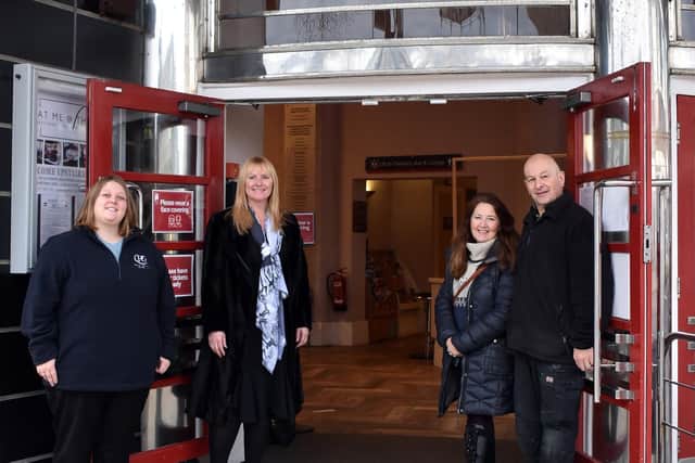 From left, Kim Boynton from Pinkney Grunwells, Vanessa Rowbottom from Lloyd Dowson, Jane and Neil Kemp-Buglass from Clock’s Home and Garden