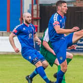 Blues joint-boss Lee Bullock in playing action for Whitby Town