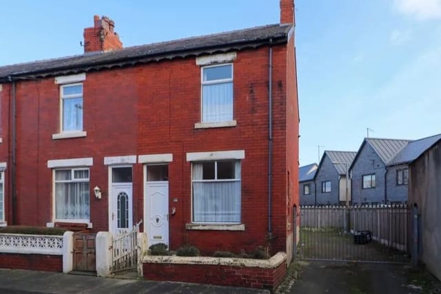 The 2 bed end terrace house is on the market with McKenzie, priced at £60,000