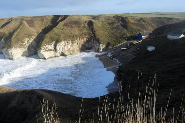 John Shentall captures the crashing waves at Flamborough’s North Landing.