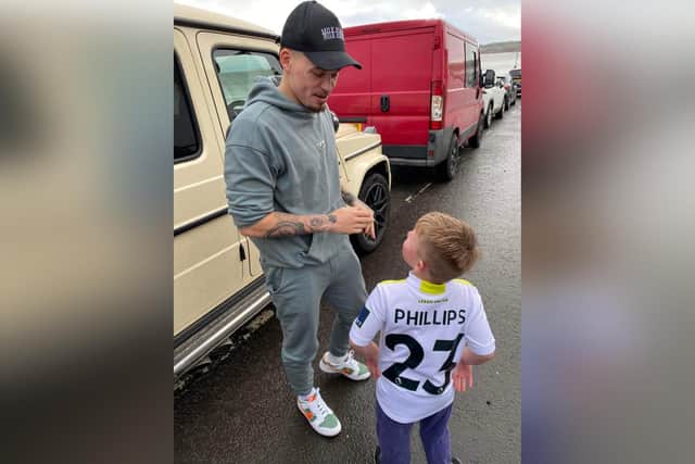 Kalvin Phillips was visiting Filey yesterday during an FA Cup break in the Premier League schedule, as Leeds United were not playing.