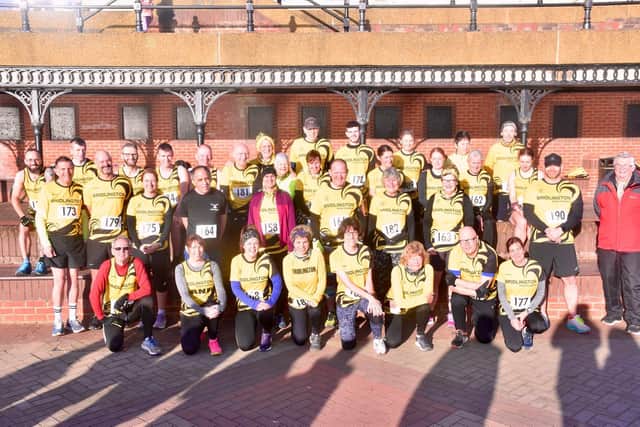 The Bridlington Road Runners line up before the Anniversary Three Mile Race on Sunday

Photo by TCF Photography