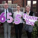 Pictured from left: David Chambers (Deputy Provincial Grand Master of the Province), Mike Roberts (representing the Masonic Charitable Foundation), Susan Stephenson (communications and marketing manager, Saint Catherine’s) and Jo Brooke (fundraising operations assistant, Saint Catherine’s).