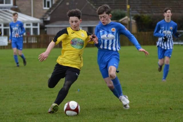 Heslerton Under-15s, yellow kit, lost 1-0 at Ayton
Photo by Cherie Allardice