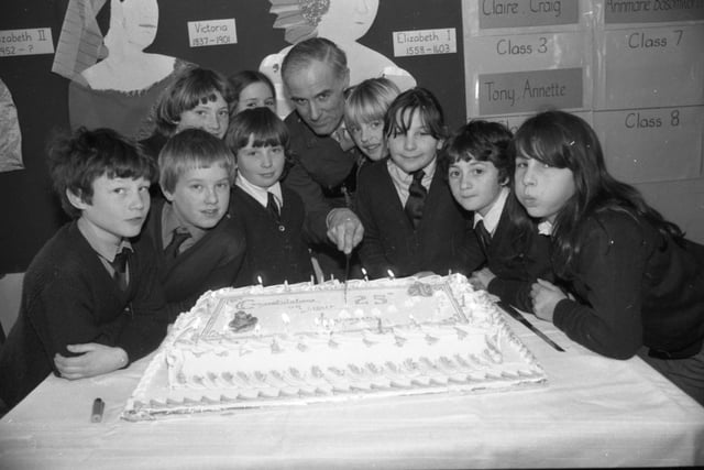 Silver jubilee celebrations were the order of the day at one of Lancashire's most unusual schools. The highlight for the children at Weeton Camp county primary school, near Kirkham, was a surprise party. Then parents turned out for a reception plaque presentation. In its 25-year history the school has catered exclusively for Army children.