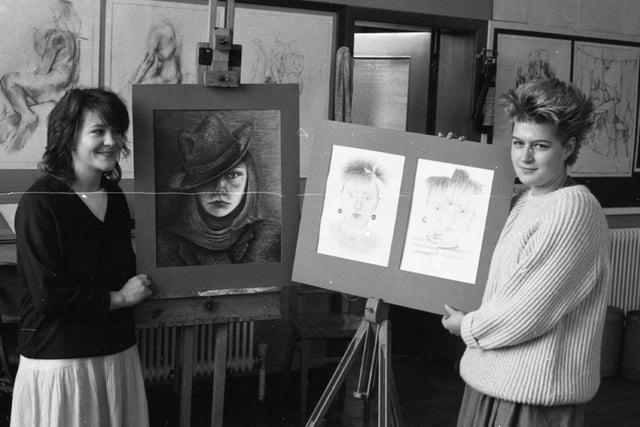 Two schoolgirls will come face to face with themselves when they visit an art show. Self portraits of the Lytham sixth formers will join more than 60 art works on the walls of a Preston gallery. The exhibition at the Vernon Gallery in Preston is being organised by head of art at Queen Mary School, Lytham, Mr Gordon Grundy, and features work by Sarah West, 18, (pictured left) and Sally Philpot, 16