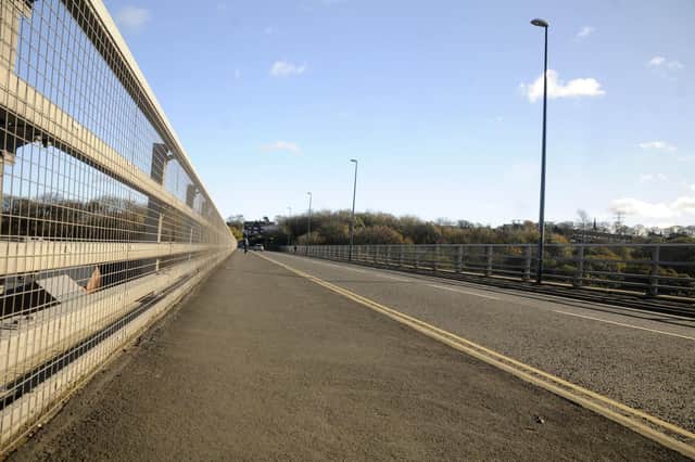 The incident happened during the early morning on New Bridge in Whitby, pictured.